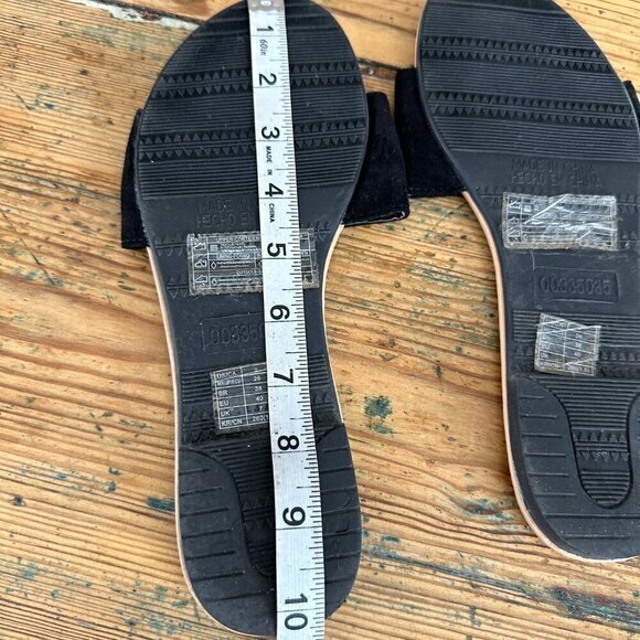 Forever 21 Black Slip On Sandals  Size 9, slip on sandals,‎ black sandals - Picture 4 of 6